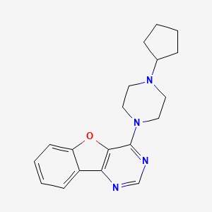 4-(4-cyclopentyl-1-piperazinyl)[1]benzofuro[3,2-d]pyrimidine