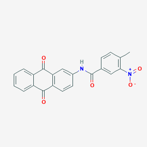 molecular formula C22H14N2O5 B410824 N-(9,10-dioxo-9,10-dihydroanthracen-2-yl)-4-methyl-3-nitrobenzamide 