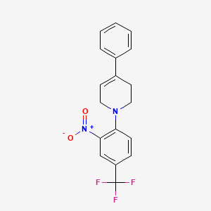 molecular formula C18H15F3N2O2 B4108249 1-[2-nitro-4-(trifluoromethyl)phenyl]-4-phenyl-1,2,3,6-tetrahydropyridine 