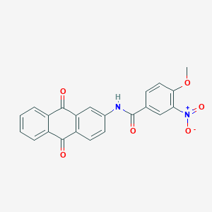 molecular formula C22H14N2O6 B410825 N-(9,10-dioxo-9,10-dihydroanthracen-2-yl)-3-nitro-4-methoxybenzamide 