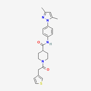 N-[4-(3,5-dimethyl-1H-pyrazol-1-yl)phenyl]-1-(3-thienylacetyl)-4-piperidinecarboxamide