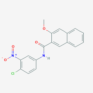 molecular formula C18H13ClN2O4 B410826 N-(4-chloro-3-nitrophenyl)-3-methoxynaphthalene-2-carboxamide 