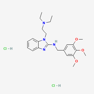 molecular formula C23H34Cl2N4O3 B4108276 1-[2-(diethylamino)ethyl]-N-(3,4,5-trimethoxybenzyl)-1H-benzimidazol-2-amine dihydrochloride 