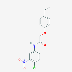 molecular formula C16H15ClN2O4 B410829 N-(4-chloro-3-nitrophenyl)-2-(4-ethylphenoxy)acetamide 