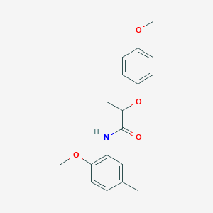molecular formula C18H21NO4 B4108310 N-(2-methoxy-5-methylphenyl)-2-(4-methoxyphenoxy)propanamide 