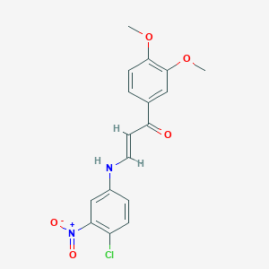 (2E)-3-[(4-chloro-3-nitrophenyl)amino]-1-(3,4-dimethoxyphenyl)prop-2-en-1-one