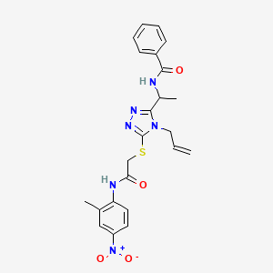 N-{1-[4-allyl-5-({2-[(2-methyl-4-nitrophenyl)amino]-2-oxoethyl}thio)-4H-1,2,4-triazol-3-yl]ethyl}benzamide