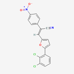molecular formula C19H10Cl2N2O3 B4108383 3-[5-(2,3-dichlorophenyl)-2-furyl]-2-(4-nitrophenyl)acrylonitrile 