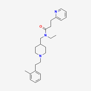 molecular formula C25H35N3O B4108387 N-ethyl-N-({1-[2-(2-methylphenyl)ethyl]-4-piperidinyl}methyl)-3-(2-pyridinyl)propanamide 
