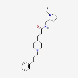 N-[(1-ethyl-2-pyrrolidinyl)methyl]-3-[1-(3-phenylpropyl)-4-piperidinyl]propanamide
