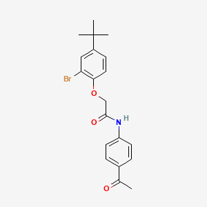molecular formula C20H22BrNO3 B4108400 N-(4-acetylphenyl)-2-(2-bromo-4-tert-butylphenoxy)acetamide 