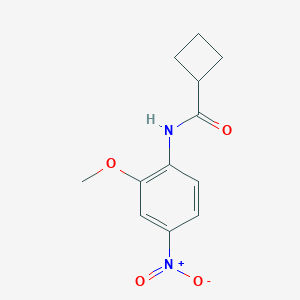 molecular formula C12H14N2O4 B410841 N-{4-nitro-2-methoxyphenyl}cyclobutanecarboxamide 