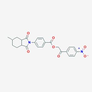 molecular formula C24H22N2O7 B410842 2-(4-nitrophenyl)-2-oxoethyl 4-(5-methyl-1,3-dioxooctahydro-2H-isoindol-2-yl)benzoate 