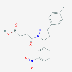 molecular formula C20H19N3O5 B410843 4-(5-(3-硝基苯基)-3-(对甲苯基)-4,5-二氢-1H-吡唑-1-基)-4-氧代丁酸 CAS No. 332390-96-2