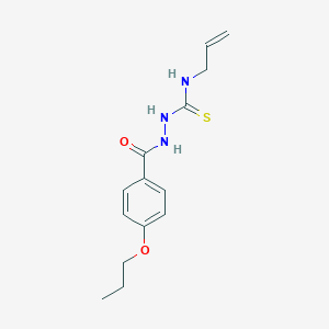 molecular formula C14H19N3O2S B410847 N-allyl-2-(4-propoxybenzoyl)hydrazinecarbothioamide 