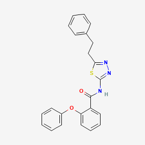 molecular formula C23H19N3O2S B4108472 2-phenoxy-N-[5-(2-phenylethyl)-1,3,4-thiadiazol-2-yl]benzamide 