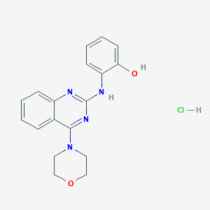 molecular formula C18H19ClN4O2 B4108479 2-{[4-(4-morpholinyl)-2-quinazolinyl]amino}phenol hydrochloride 