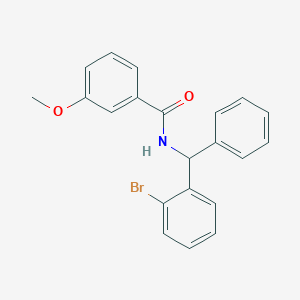molecular formula C21H18BrNO2 B4108488 N-[(2-bromophenyl)(phenyl)methyl]-3-methoxybenzamide 