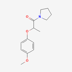 molecular formula C14H19NO3 B4108494 1-[2-(4-methoxyphenoxy)propanoyl]pyrrolidine 