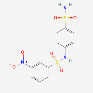 molecular formula C12H11N3O6S2 B4108515 N-[4-(aminosulfonyl)phenyl]-3-nitrobenzenesulfonamide 