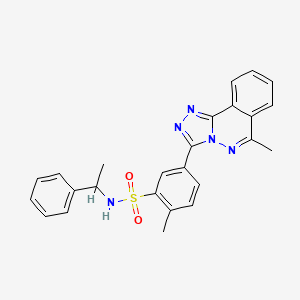 molecular formula C25H23N5O2S B4108543 2-methyl-5-(6-methyl[1,2,4]triazolo[3,4-a]phthalazin-3-yl)-N-(1-phenylethyl)benzenesulfonamide 