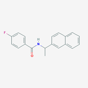 molecular formula C19H16FNO B4108550 4-fluoro-N-[1-(2-naphthyl)ethyl]benzamide 