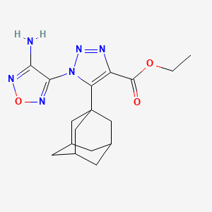 molecular formula C17H22N6O3 B4108561 ethyl 5-(1-adamantyl)-1-(4-amino-1,2,5-oxadiazol-3-yl)-1H-1,2,3-triazole-4-carboxylate 