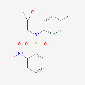 molecular formula C16H16N2O5S B410858 2-Nitro-N-oxiranylmethyl-N-p-tolyl-benzenesulfonamide 