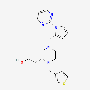 2-[4-{[1-(2-pyrimidinyl)-1H-pyrrol-2-yl]methyl}-1-(3-thienylmethyl)-2-piperazinyl]ethanol