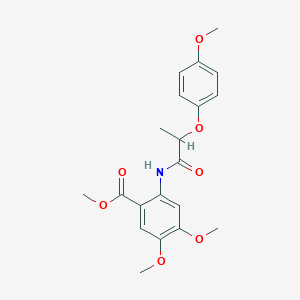 molecular formula C20H23NO7 B4108584 methyl 4,5-dimethoxy-2-{[2-(4-methoxyphenoxy)propanoyl]amino}benzoate 