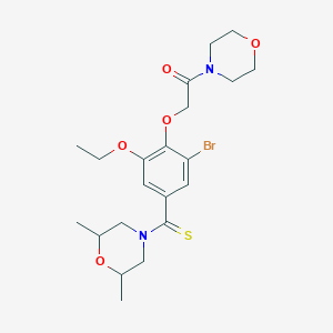 4-({3-bromo-5-ethoxy-4-[2-(4-morpholinyl)-2-oxoethoxy]phenyl}carbonothioyl)-2,6-dimethylmorpholine