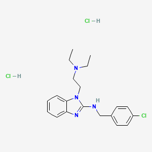 molecular formula C20H27Cl3N4 B4108615 N-(4-chlorobenzyl)-1-[2-(diethylamino)ethyl]-1H-benzimidazol-2-amine dihydrochloride 