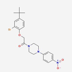 1-[(2-bromo-4-tert-butylphenoxy)acetyl]-4-(4-nitrophenyl)piperazine
