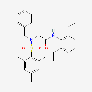 molecular formula C28H34N2O3S B4108637 N~2~-benzyl-N~1~-(2,6-diethylphenyl)-N~2~-(mesitylsulfonyl)glycinamide 