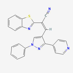 2-(1,3-benzothiazol-2-yl)-3-[1-phenyl-3-(4-pyridinyl)-1H-pyrazol-4-yl]acrylonitrile