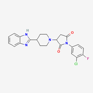 3-[4-(1H-benzimidazol-2-yl)-1-piperidinyl]-1-(3-chloro-4-fluorophenyl)-2,5-pyrrolidinedione