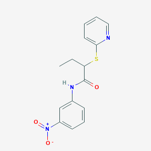 N-(3-nitrophenyl)-2-(2-pyridinylthio)butanamide