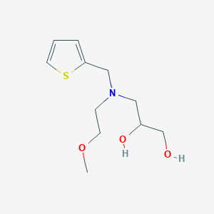 molecular formula C11H19NO3S B4108664 3-[(2-methoxyethyl)(2-thienylmethyl)amino]propane-1,2-diol 