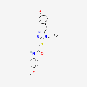 molecular formula C23H26N4O3S B4108671 2-{[4-allyl-5-(4-methoxybenzyl)-4H-1,2,4-triazol-3-yl]thio}-N-(4-ethoxyphenyl)acetamide 