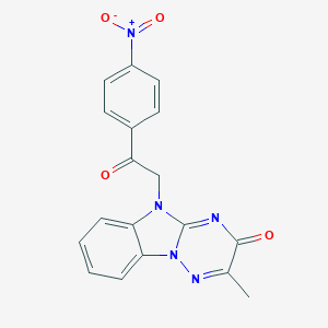 5-(2-{4-nitrophenyl}-2-oxoethyl)-2-methyl[1,2,4]triazino[2,3-a]benzimidazol-3(5H)-one