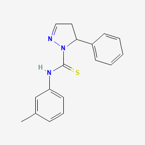 molecular formula C17H17N3S B4108710 N-(3-methylphenyl)-5-phenyl-4,5-dihydro-1H-pyrazole-1-carbothioamide 