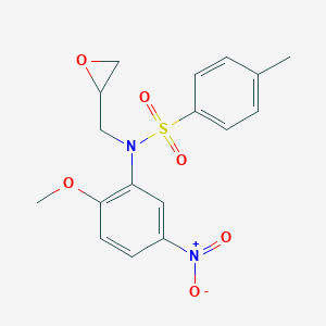 molecular formula C17H18N2O6S B410872 N-{5-nitro-2-methoxyphenyl}-4-methyl-N-(2-oxiranylmethyl)benzenesulfonamide 