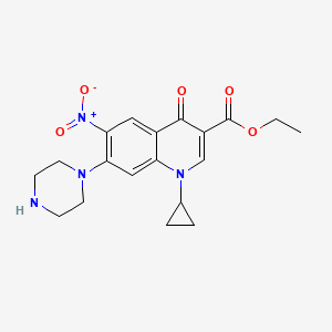 molecular formula C19H22N4O5 B4108723 ethyl 1-cyclopropyl-6-nitro-4-oxo-7-(1-piperazinyl)-1,4-dihydro-3-quinolinecarboxylate 