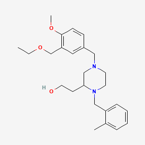 2-[4-[3-(ethoxymethyl)-4-methoxybenzyl]-1-(2-methylbenzyl)-2-piperazinyl]ethanol
