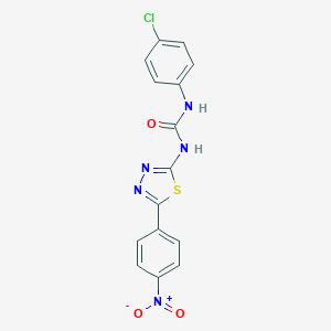 molecular formula C15H10ClN5O3S B410874 1-(4-Chlorophenyl)-3-[5-(4-nitrophenyl)-1,3,4-thiadiazol-2-yl]urea 