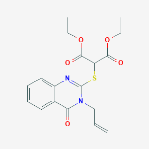 Diethyl 2-[(3-allyl-4-oxo-3,4-dihydro-2-quinazolinyl)sulfanyl]malonate