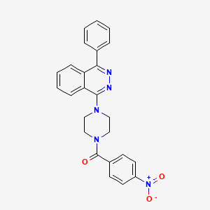 molecular formula C25H21N5O3 B4108799 1-[4-(4-nitrobenzoyl)-1-piperazinyl]-4-phenylphthalazine 