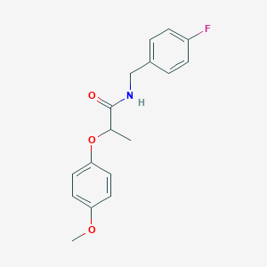 molecular formula C17H18FNO3 B4108817 N-(4-fluorobenzyl)-2-(4-methoxyphenoxy)propanamide 