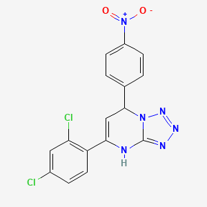 molecular formula C16H10Cl2N6O2 B4108827 5-(2,4-dichlorophenyl)-7-(4-nitrophenyl)-4,7-dihydrotetrazolo[1,5-a]pyrimidine 