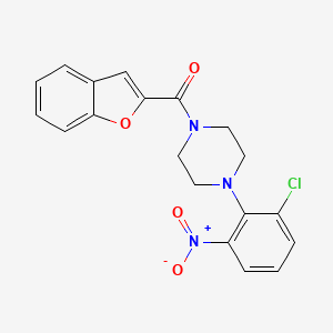 molecular formula C19H16ClN3O4 B4108837 1-(1-benzofuran-2-ylcarbonyl)-4-(2-chloro-6-nitrophenyl)piperazine 